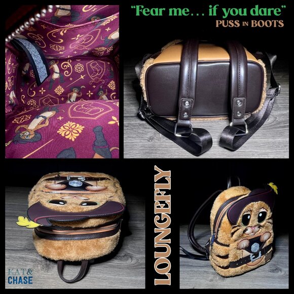 Loungefly Shrek Puss in Boots Cosplay Mini Backpack Cat Dreamworks Movie Tv - Picture 12 of 12